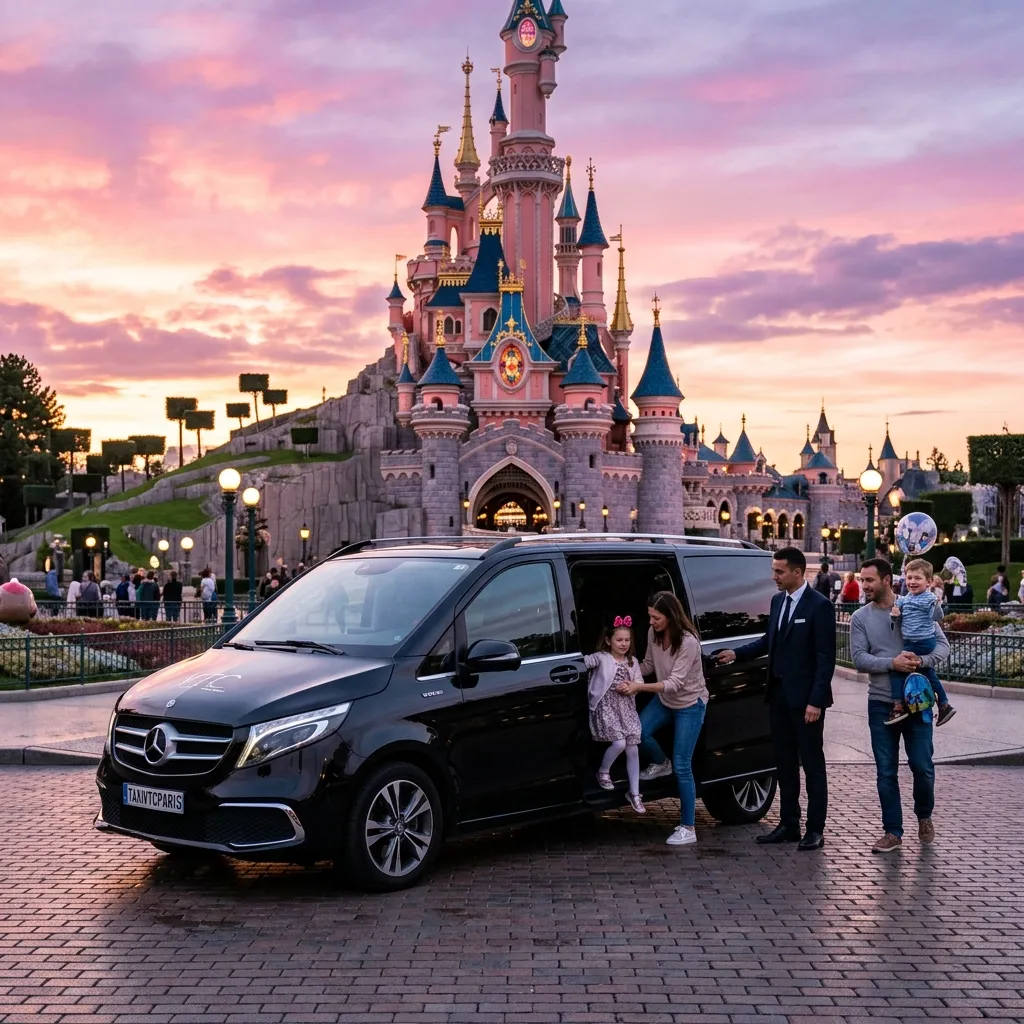 Transfert aéroport Orly ou CDG vers Disneyland Paris en van 8 places